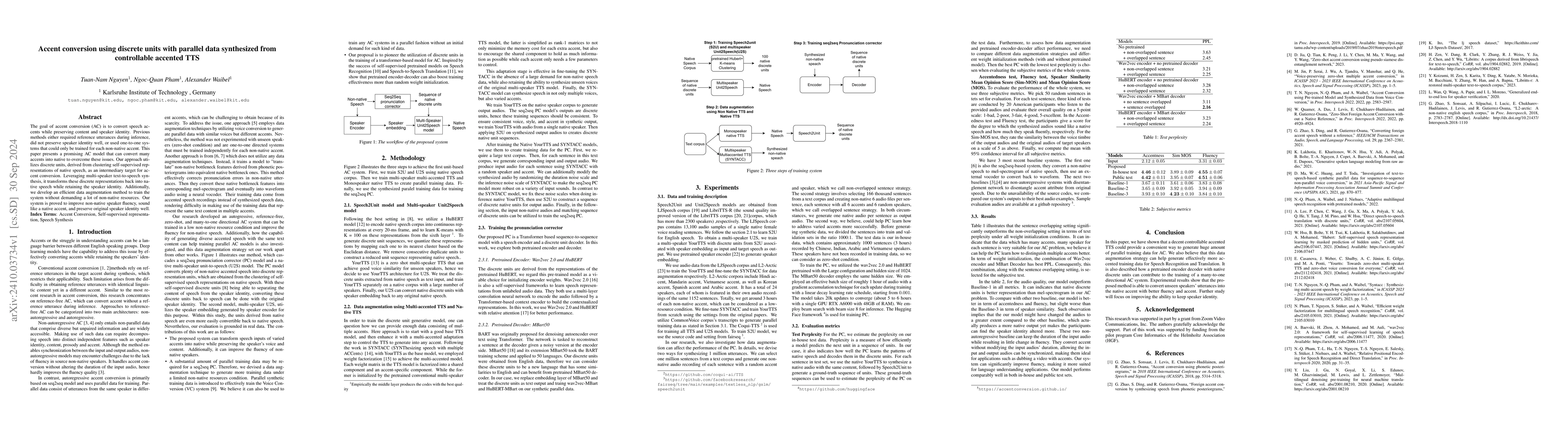 Thumbnail for Accent conversion using discrete units with parallel data synthesized
  from controllable accented TTS