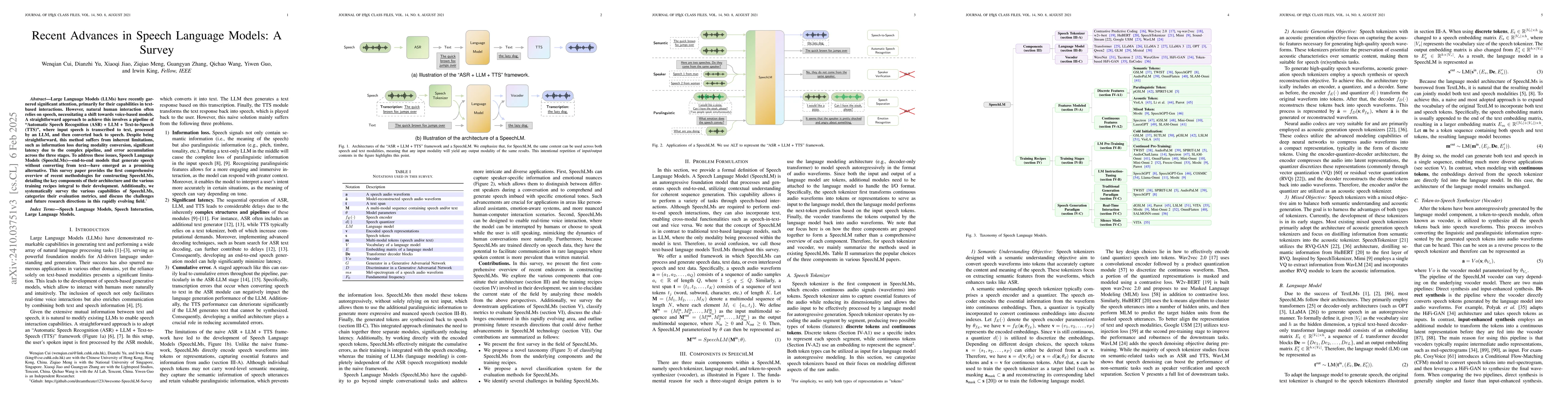 Thumbnail for Recent Advances in Speech Language Models: A Survey