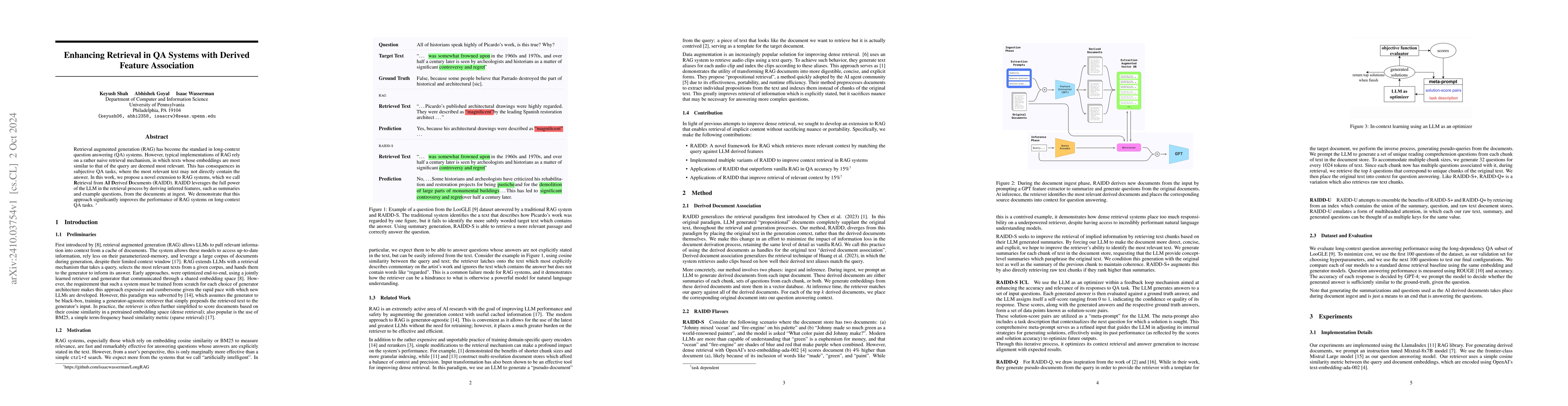 Thumbnail for Enhancing Retrieval in QA Systems with Derived Feature Association