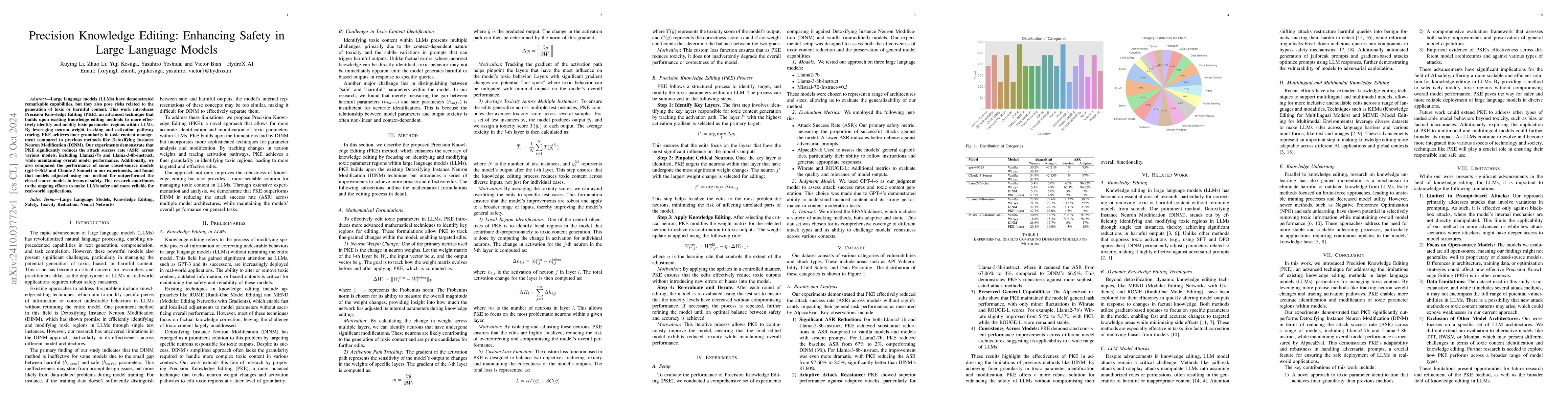 Thumbnail for Precision Knowledge Editing: Enhancing Safety in Large Language Models