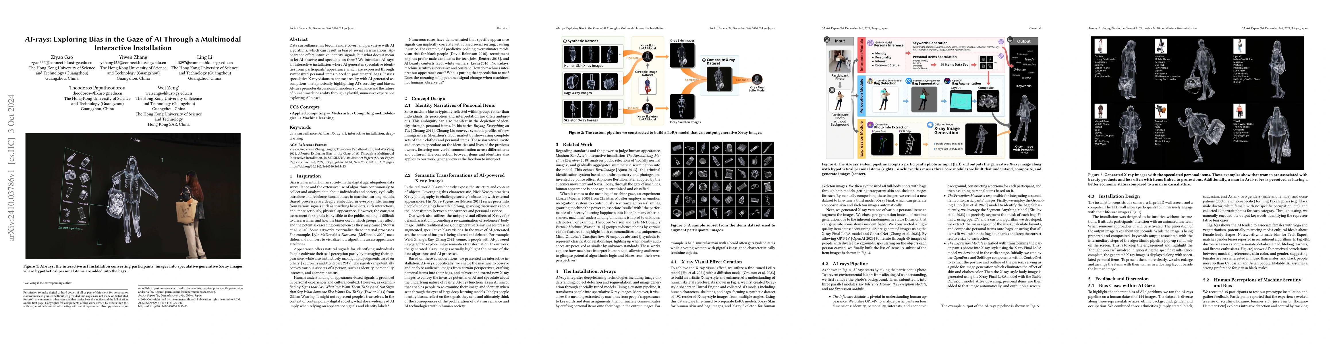 Thumbnail for AI-rays: Exploring Bias in the Gaze of AI Through a Multimodal
  Interactive Installation