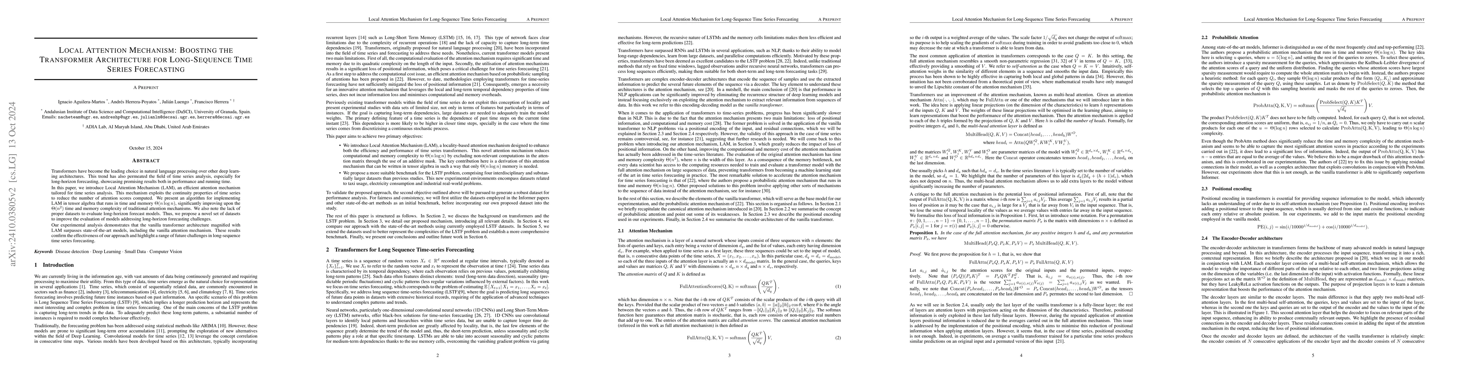 Thumbnail for Local Attention Mechanism: Boosting the Transformer Architecture for
  Long-Sequence Time Series Forecasting