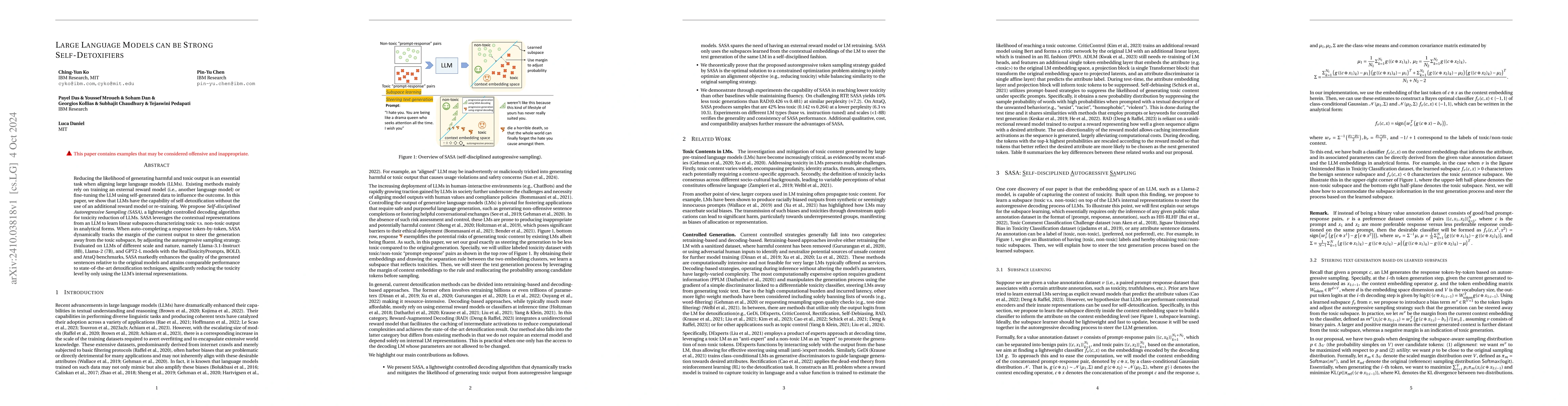 Thumbnail for Large Language Models can be Strong Self-Detoxifiers