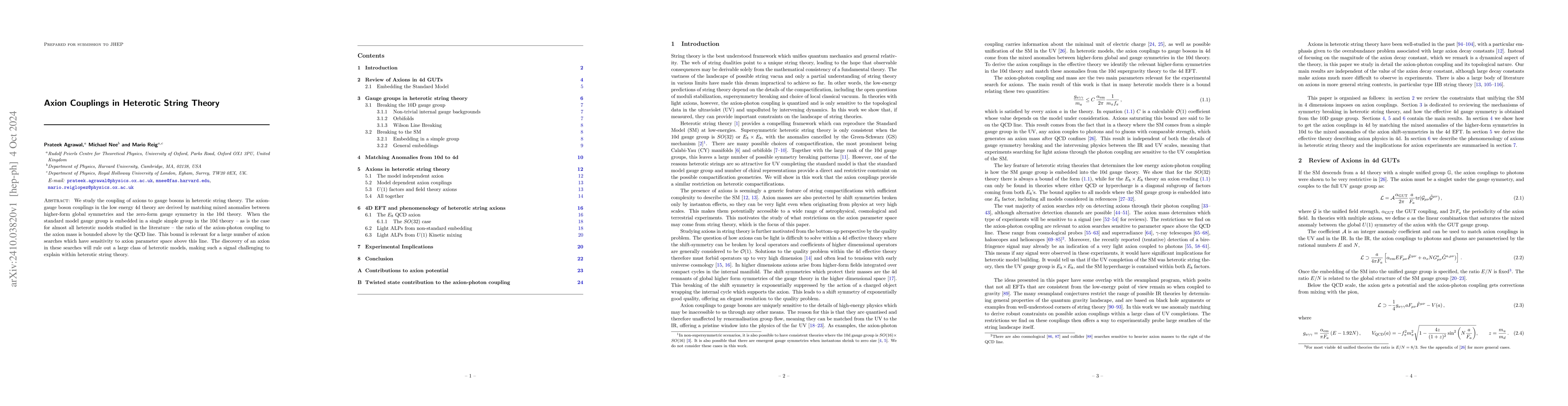 Thumbnail for Axion Couplings in Heterotic String Theory