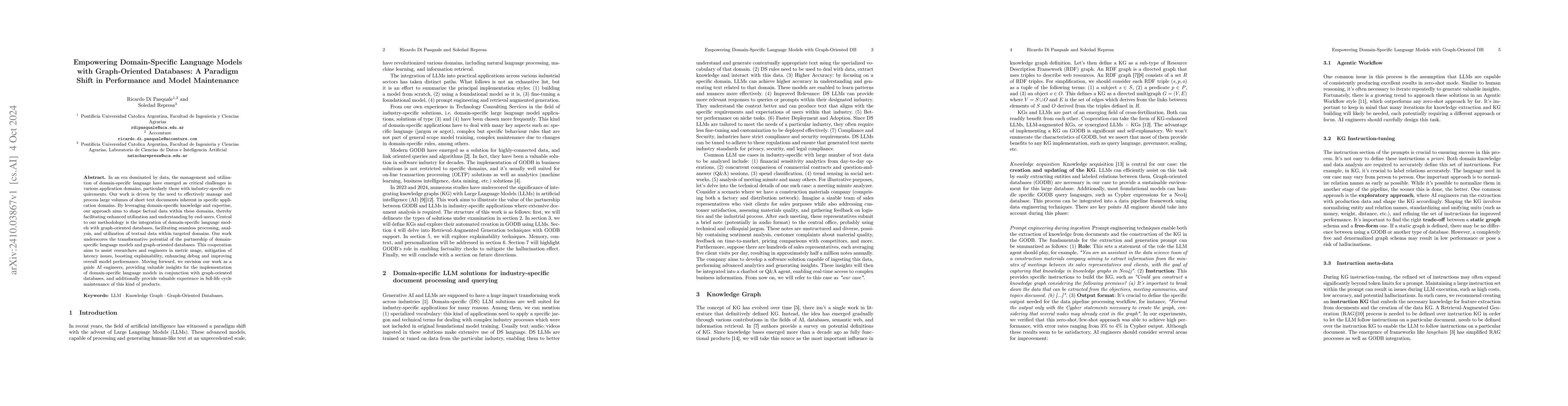 Thumbnail for Empowering Domain-Specific Language Models with Graph-Oriented
  Databases: A Paradigm Shift in Performance and Model Maintenance