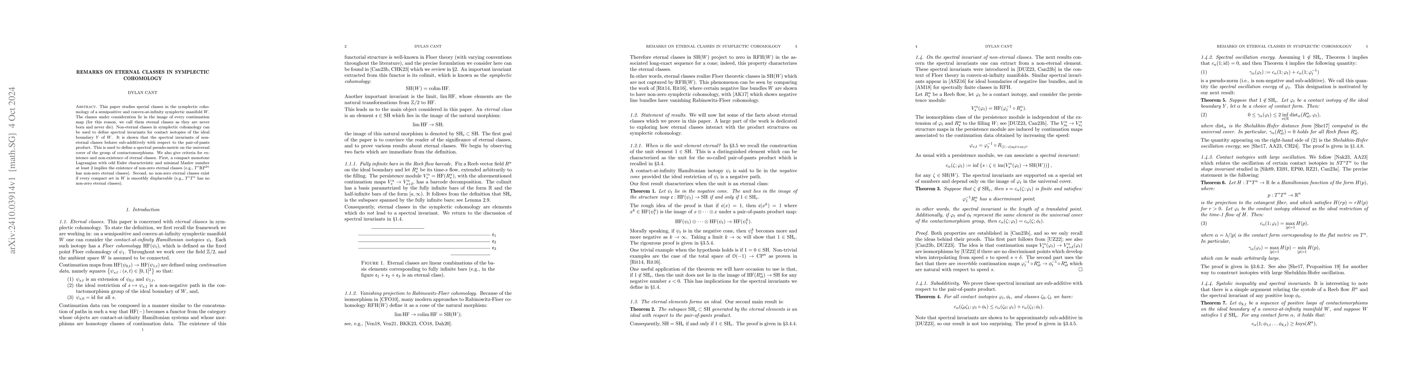 Thumbnail for Remarks on eternal classes in symplectic cohomology