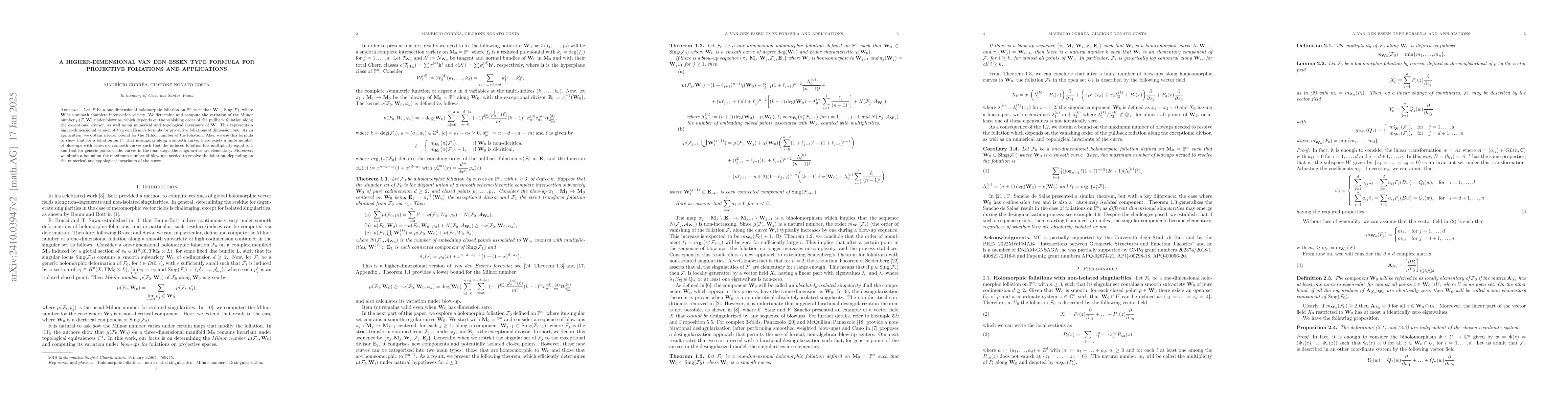 Thumbnail for On the Variation of the Milnor Number of Foliations under Blow-ups of
  Non-Isolated Singularities