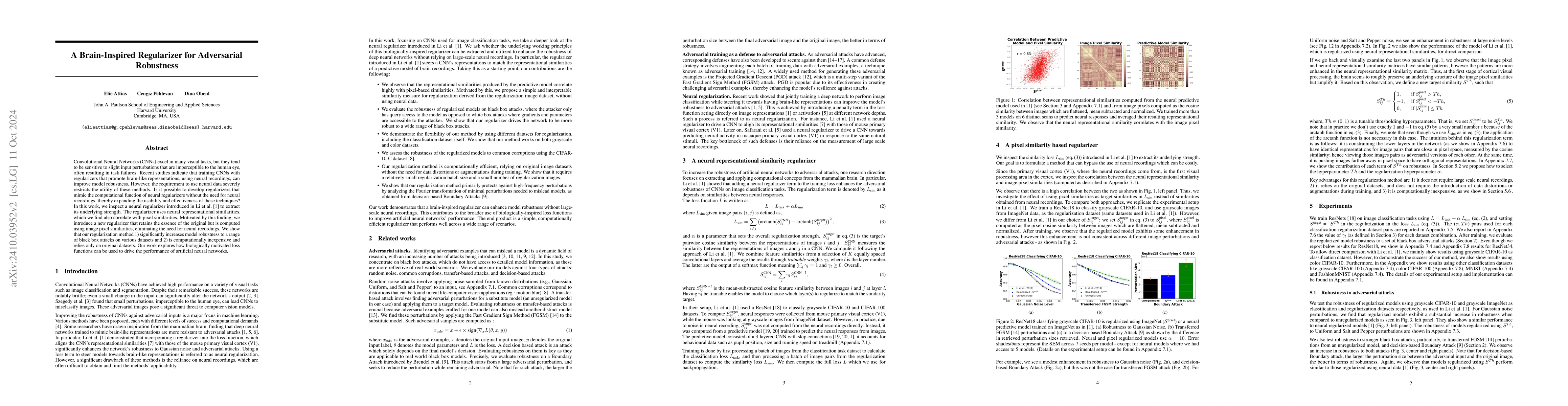 Thumbnail for A Brain-Inspired Regularizer for Adversarial Robustness