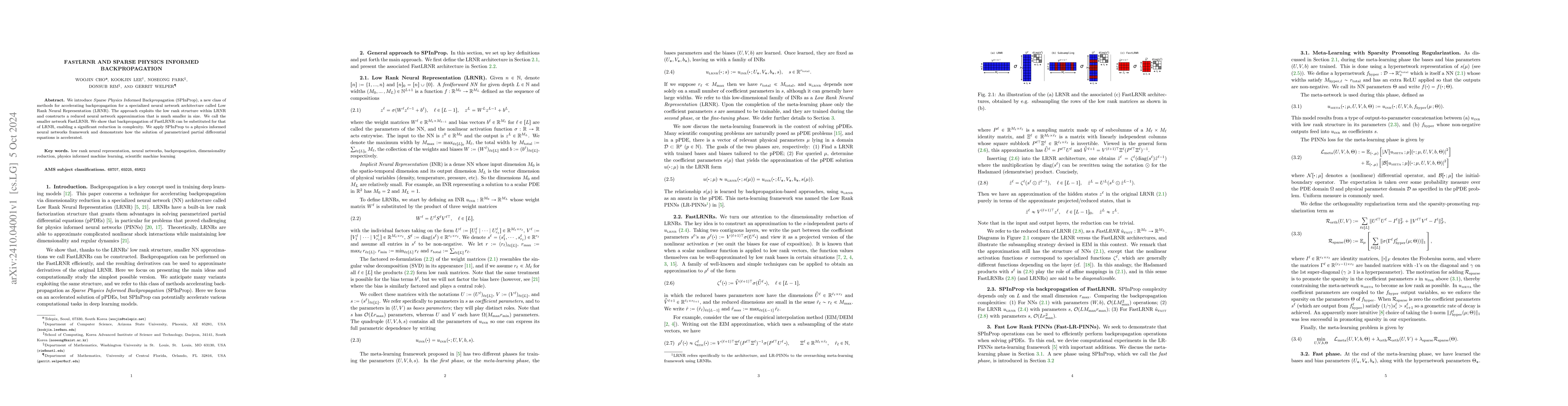 Thumbnail for FastLRNR and Sparse Physics Informed Backpropagation