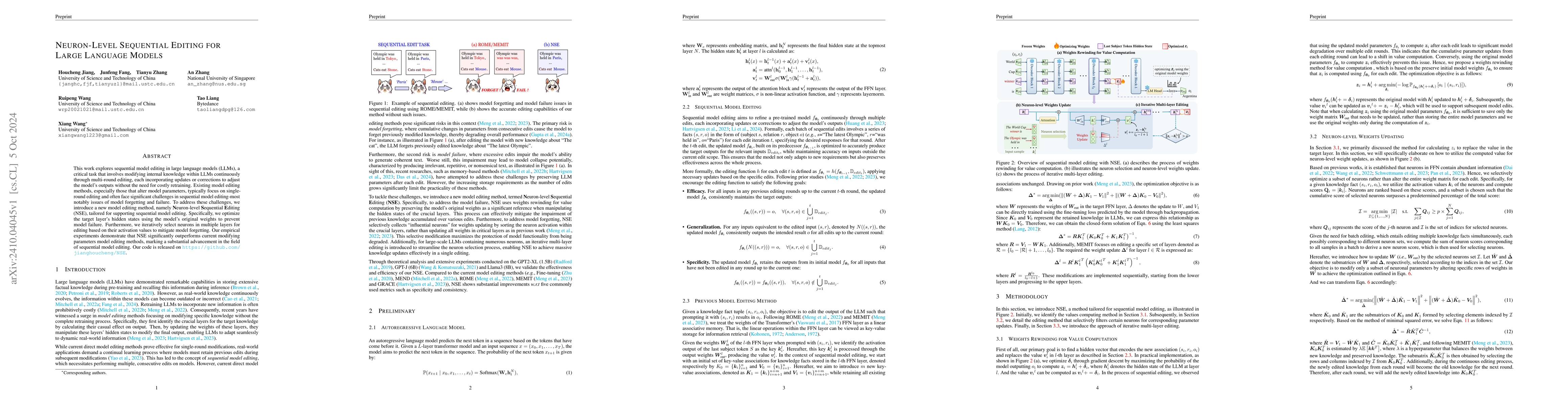 Thumbnail for Neuron-Level Sequential Editing for Large Language Models