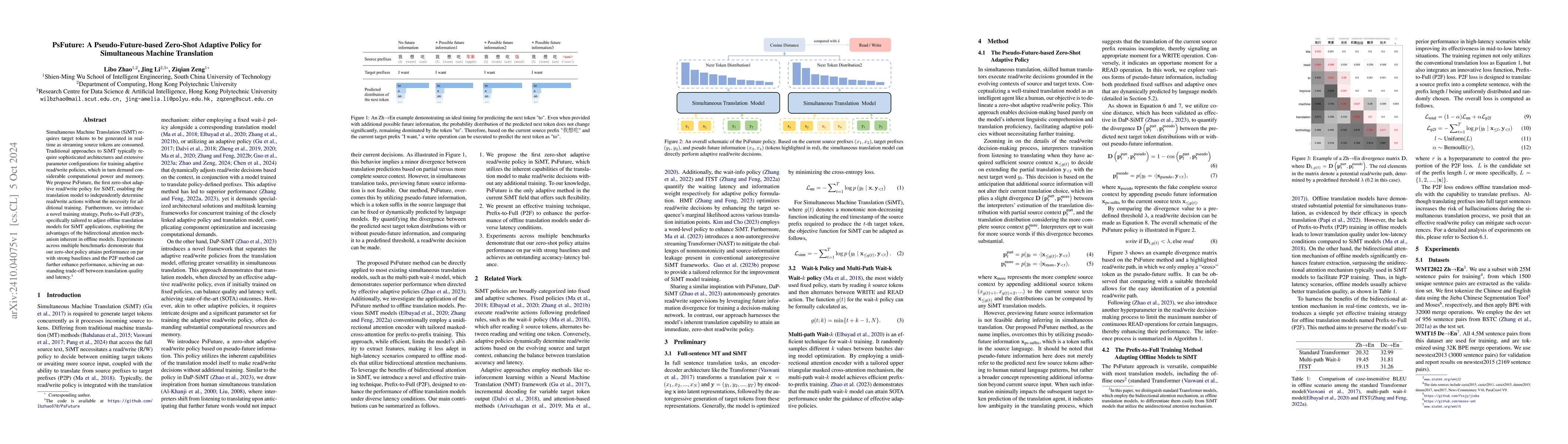 Thumbnail for PsFuture: A Pseudo-Future-based Zero-Shot Adaptive Policy for
  Simultaneous Machine Translation
