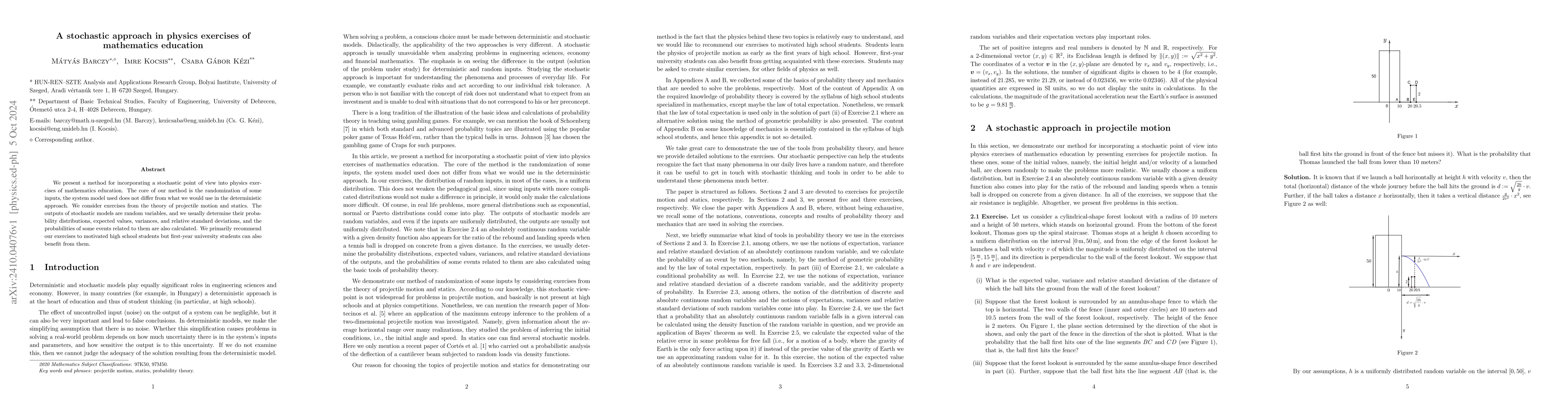 Thumbnail for A stochastic approach in physics exercises of mathematics education