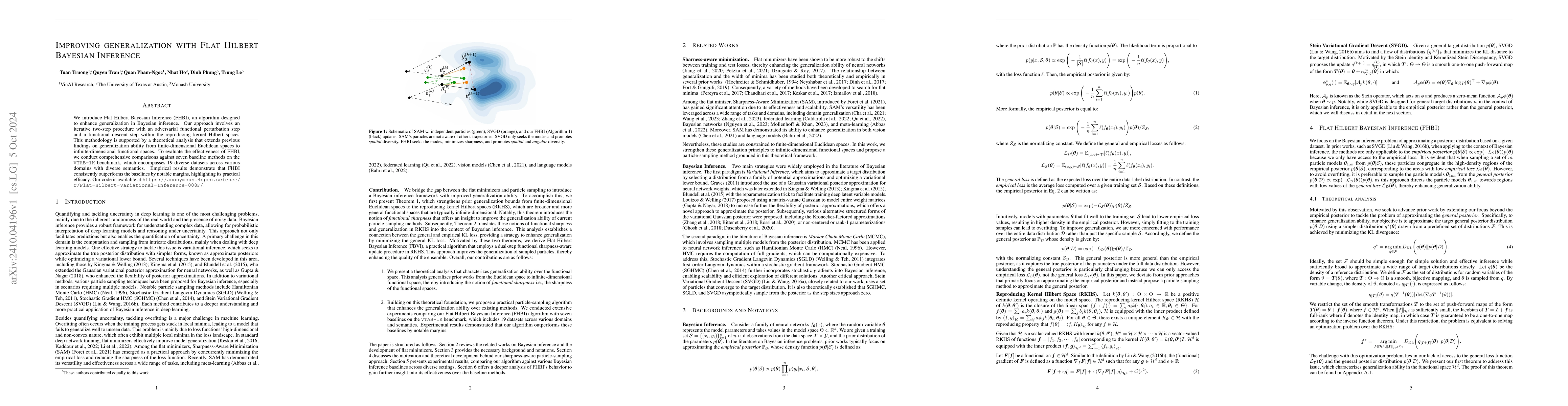 Thumbnail for Improving Generalization with Flat Hilbert Bayesian Inference