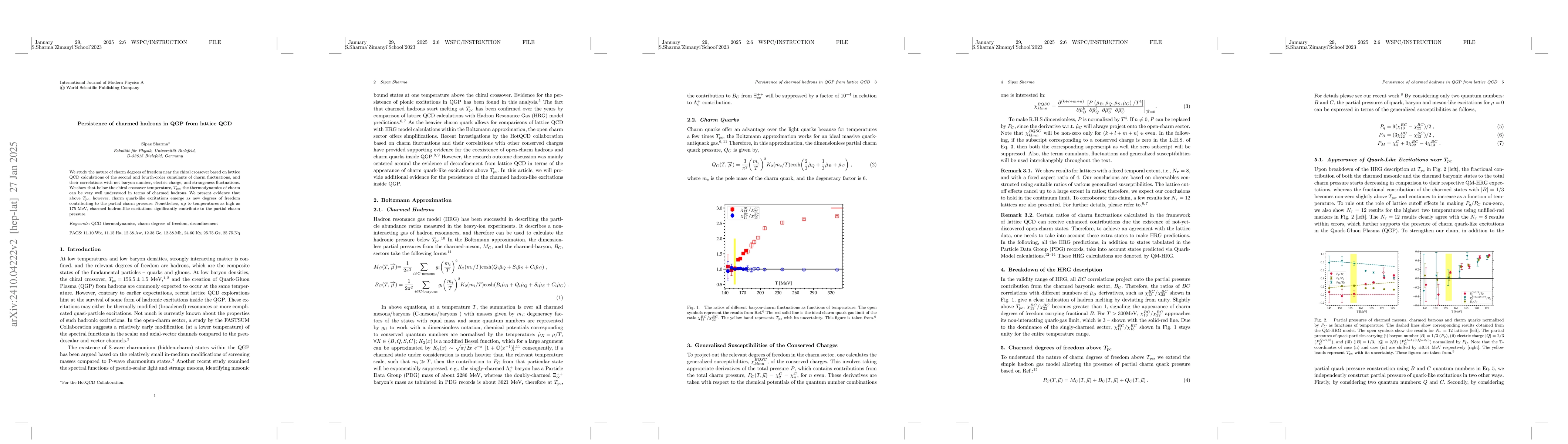 Thumbnail for Persistence of charmed hadrons in QGP from lattice QCD