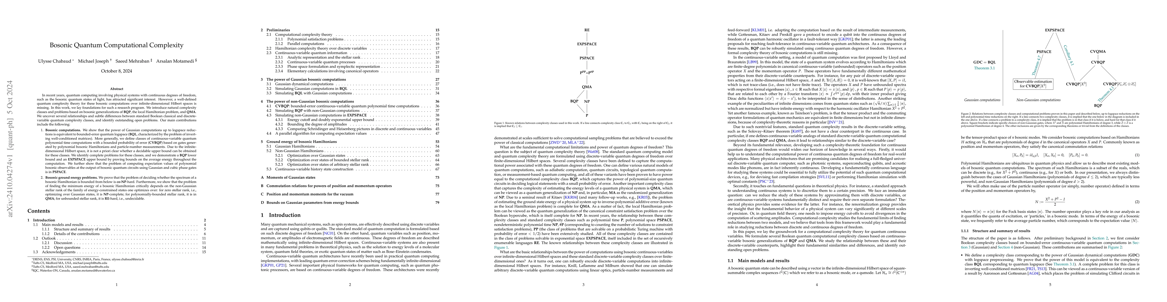 Thumbnail for Bosonic Quantum Computational Complexity