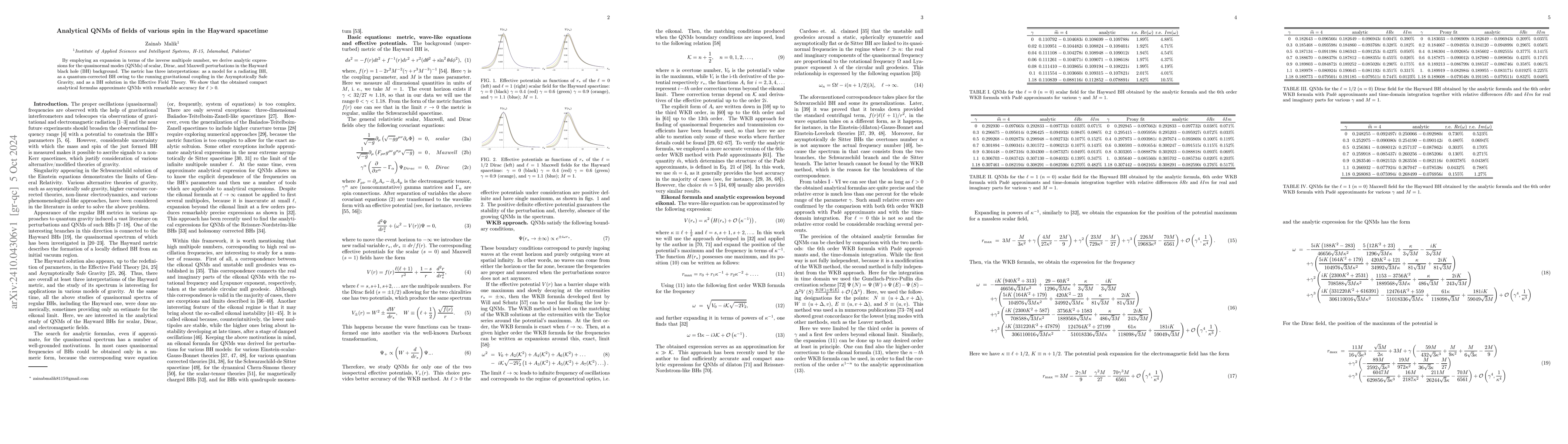 Thumbnail for Analytical QNMs of fields of various spin in the Hayward spacetime