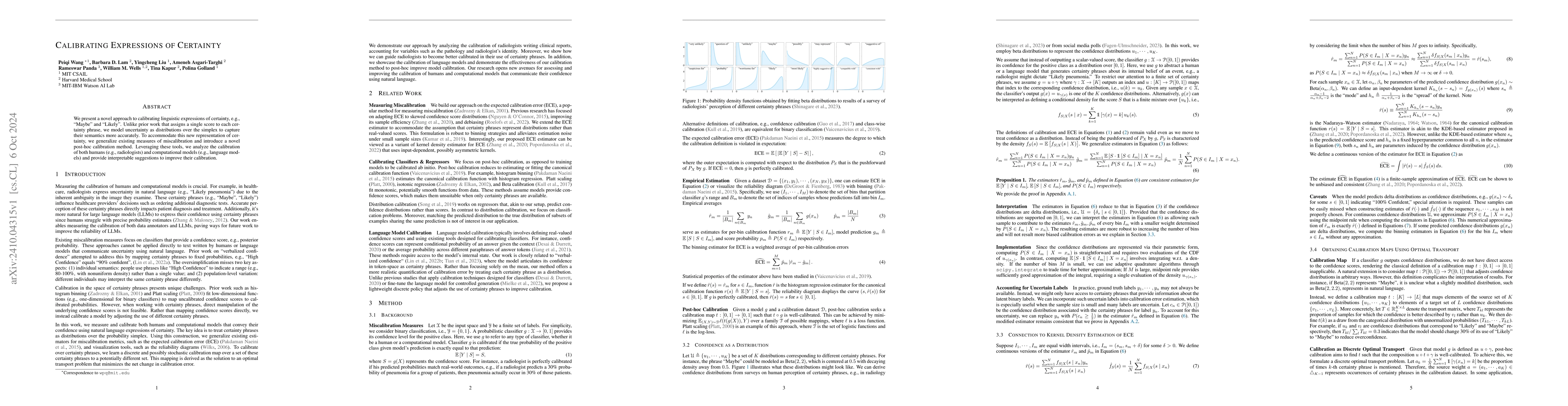 Thumbnail for Calibrating Expressions of Certainty