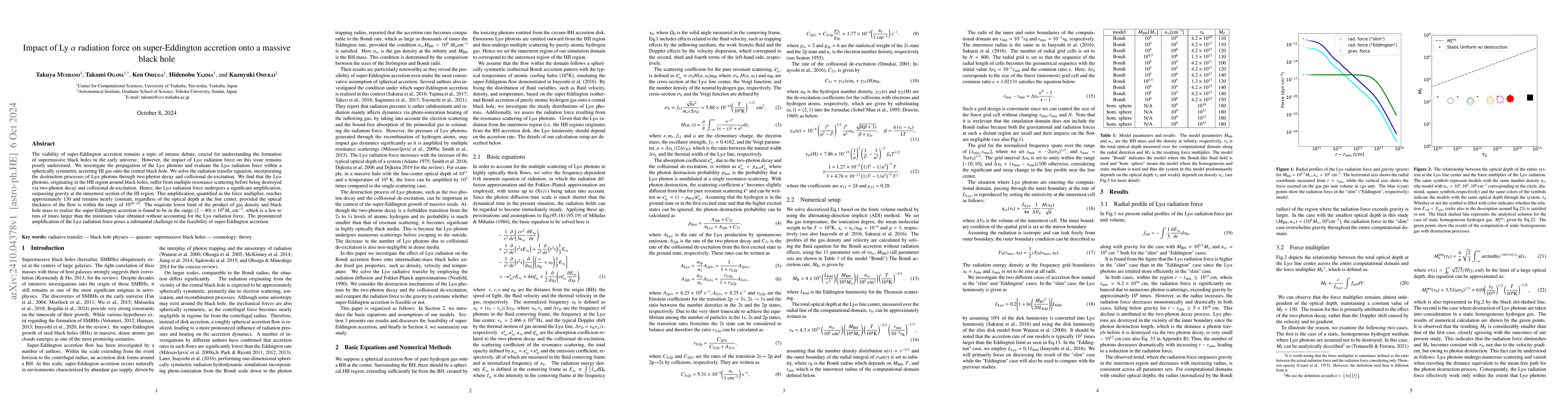 Thumbnail for Impact of Ly$α$ radiation force on super-Eddington accretion onto a
  massive black hole