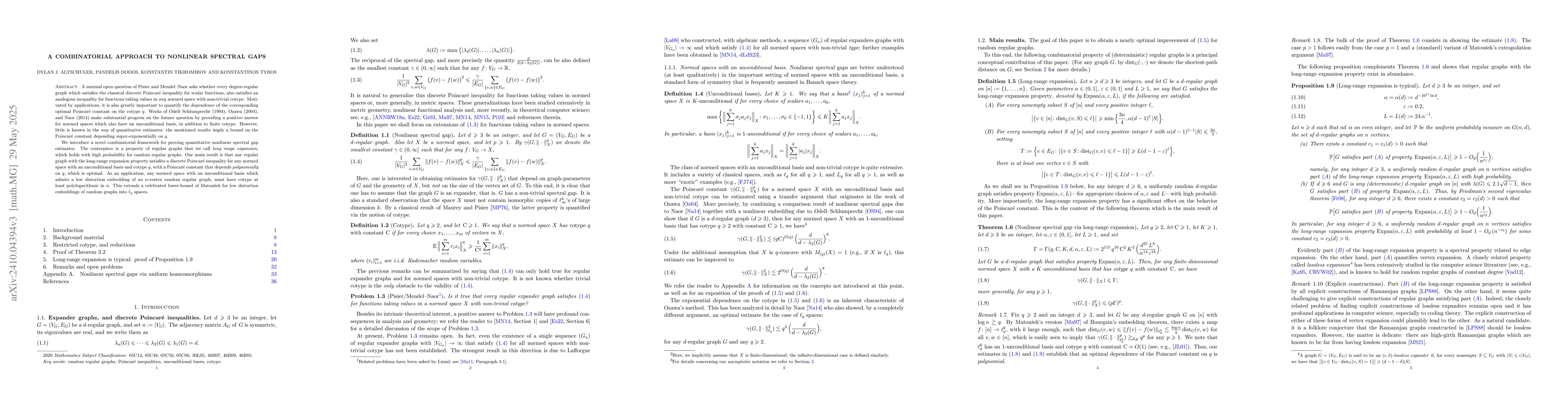 Thumbnail for A combinatorial approach to nonlinear spectral gaps