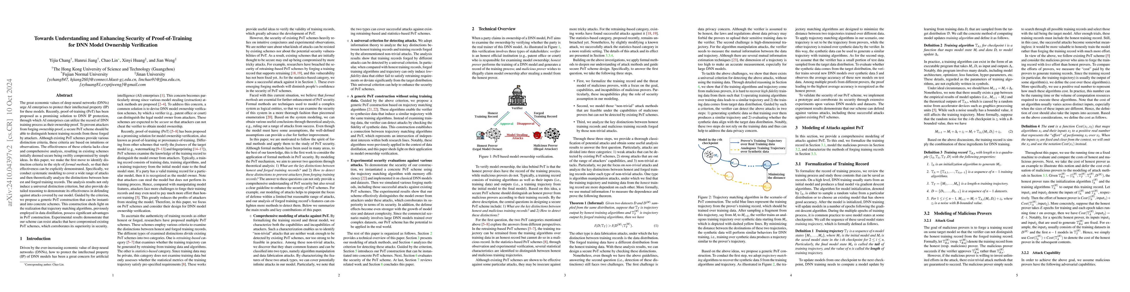 Thumbnail for Towards Understanding and Enhancing Security of Proof-of-Training for
  DNN Model Ownership Verification