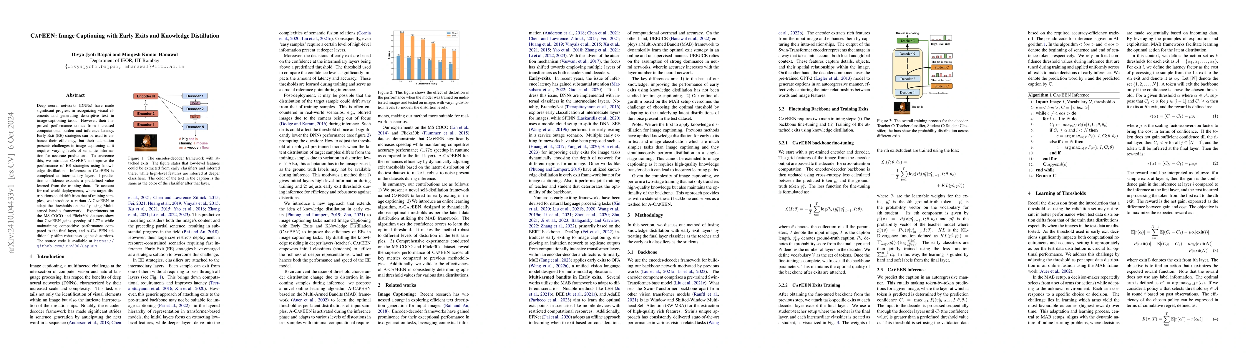 Thumbnail for CAPEEN: Image Captioning with Early Exits and Knowledge Distillation
