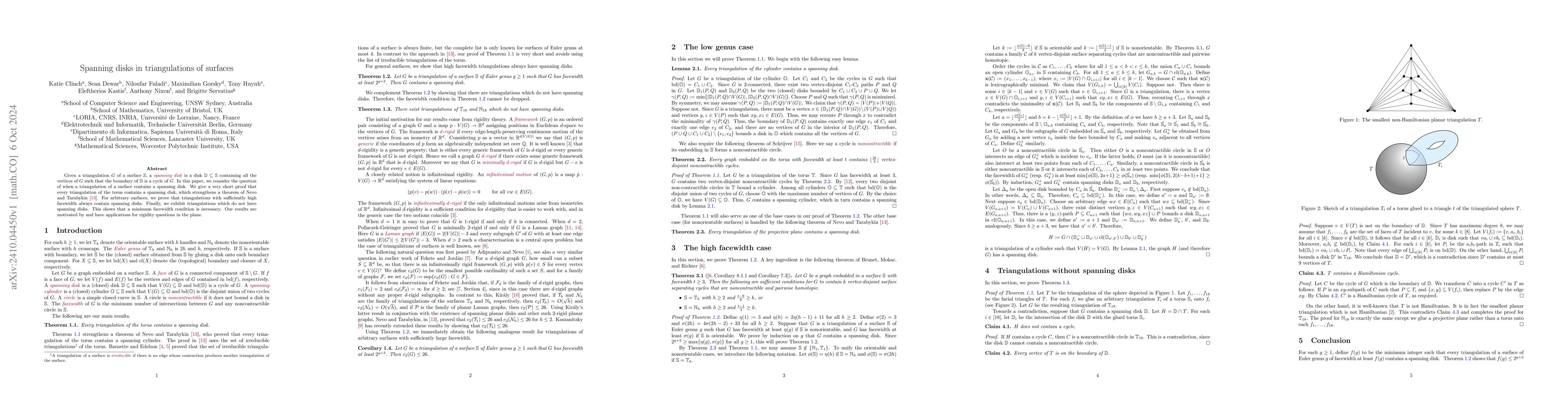 Thumbnail for Spanning disks in triangulations of surfaces