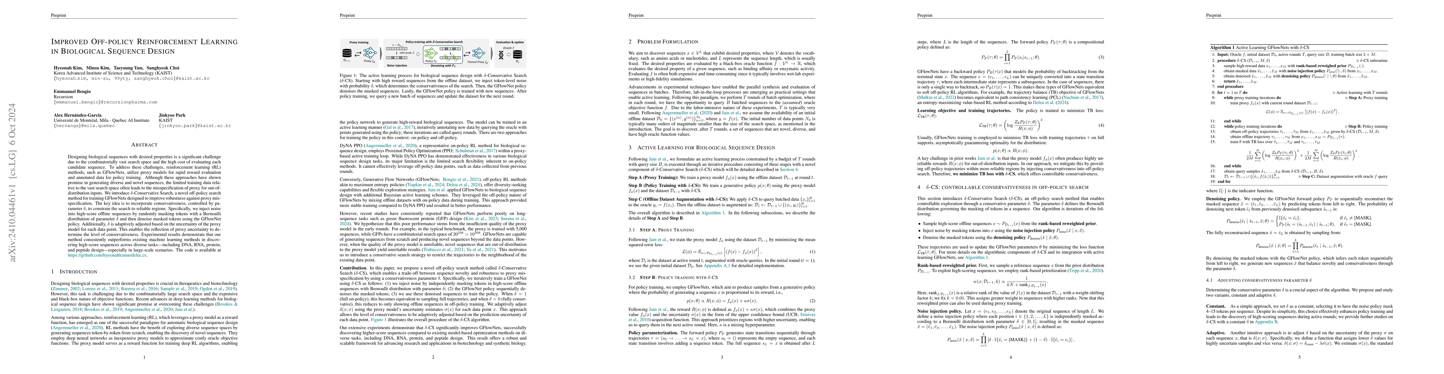 Thumbnail for Improved Off-policy Reinforcement Learning in Biological Sequence Design