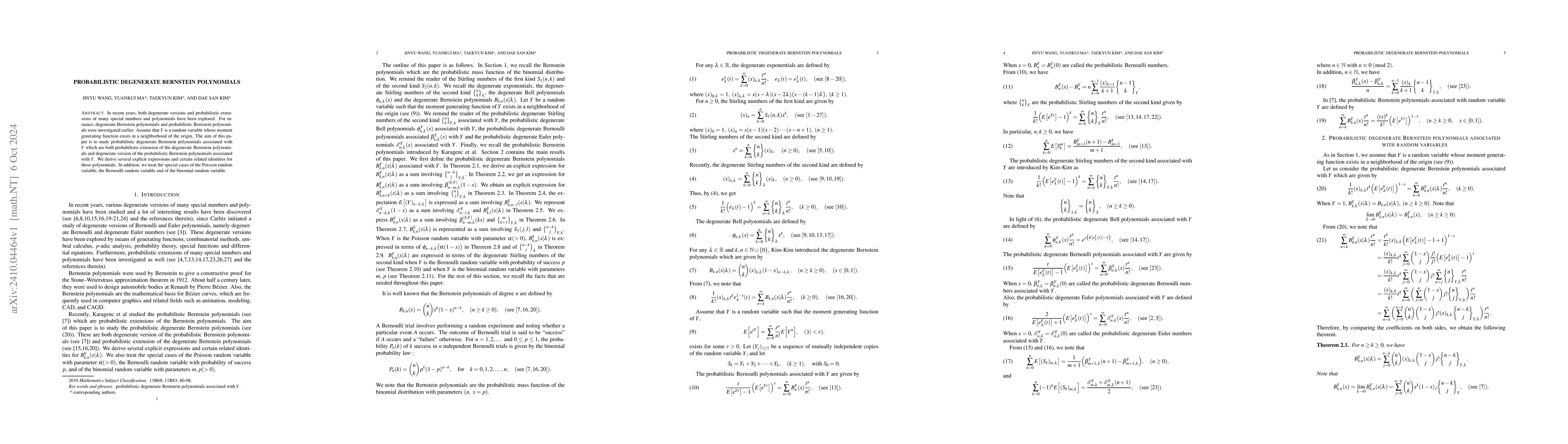 Thumbnail for Probabilistic degenerate Bernstein polynomials