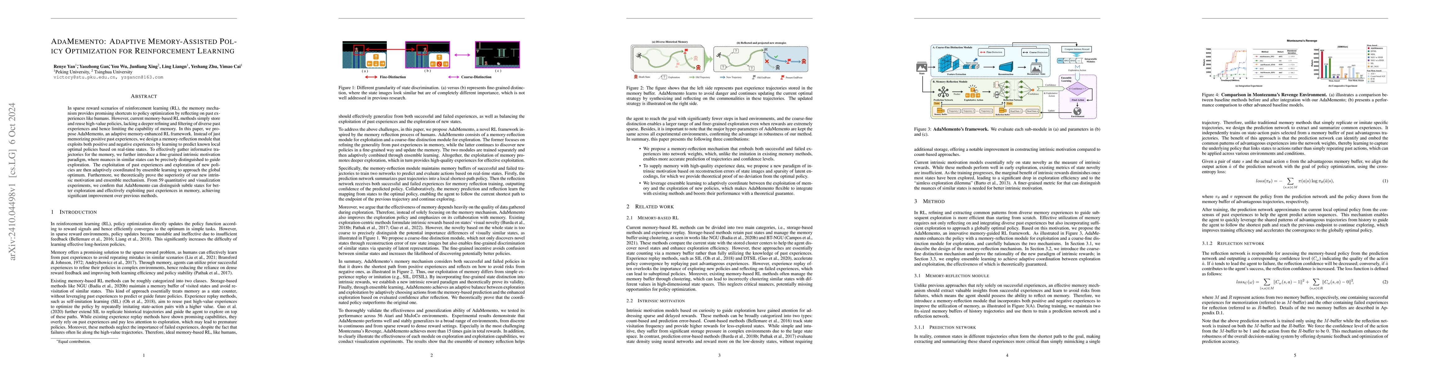 Thumbnail for AdaMemento: Adaptive Memory-Assisted Policy Optimization for
  Reinforcement Learning