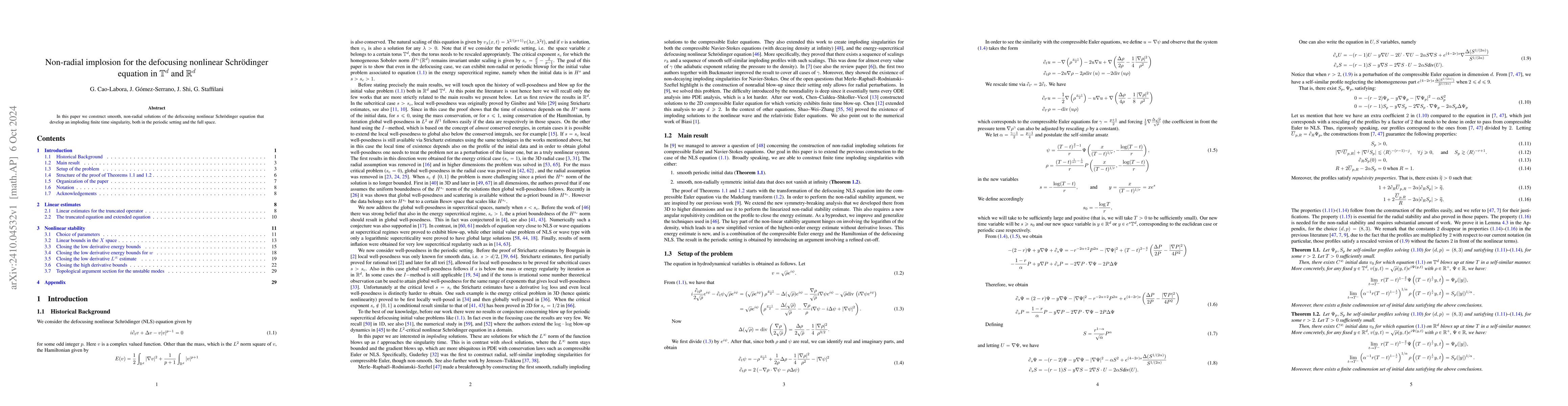 Thumbnail for Non-radial implosion for the defocusing nonlinear Schrödinger equation
  in $\mathbb{T}^d$ and $\mathbb{R}^d$