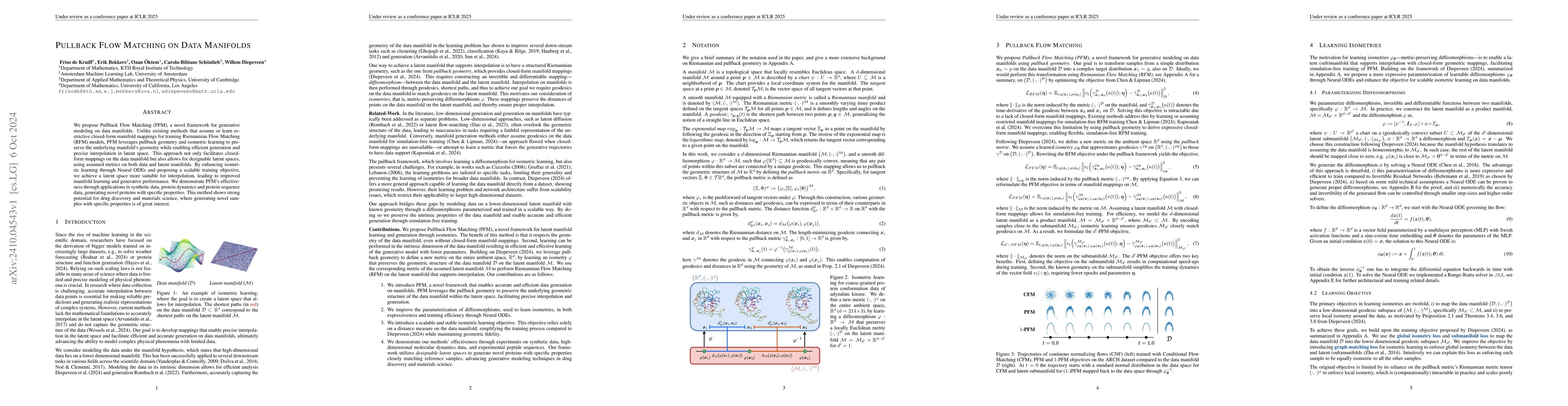 Thumbnail for Pullback Flow Matching on Data Manifolds