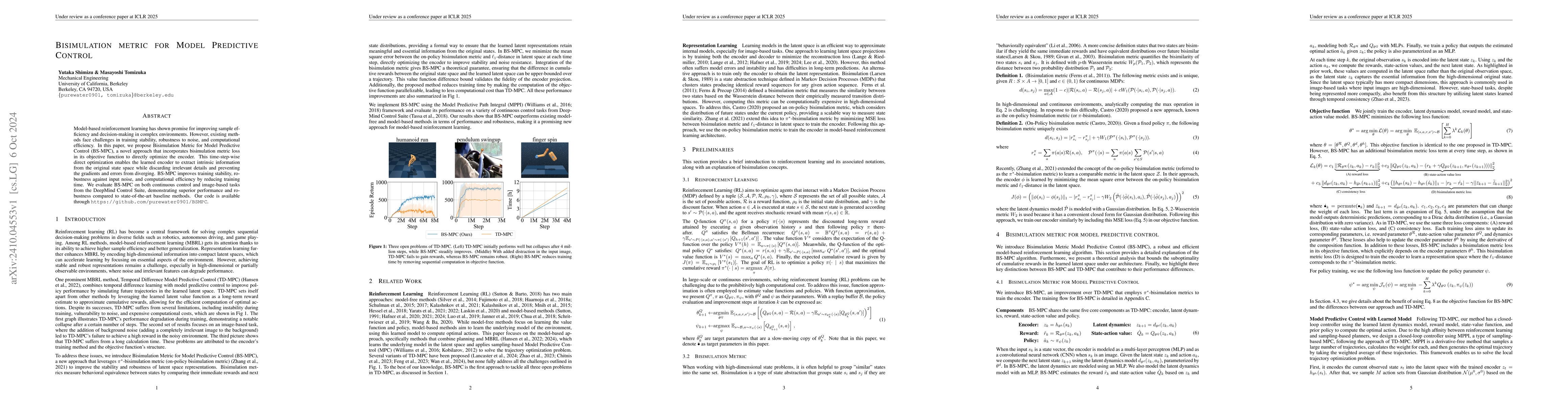 Thumbnail for Bisimulation metric for Model Predictive Control