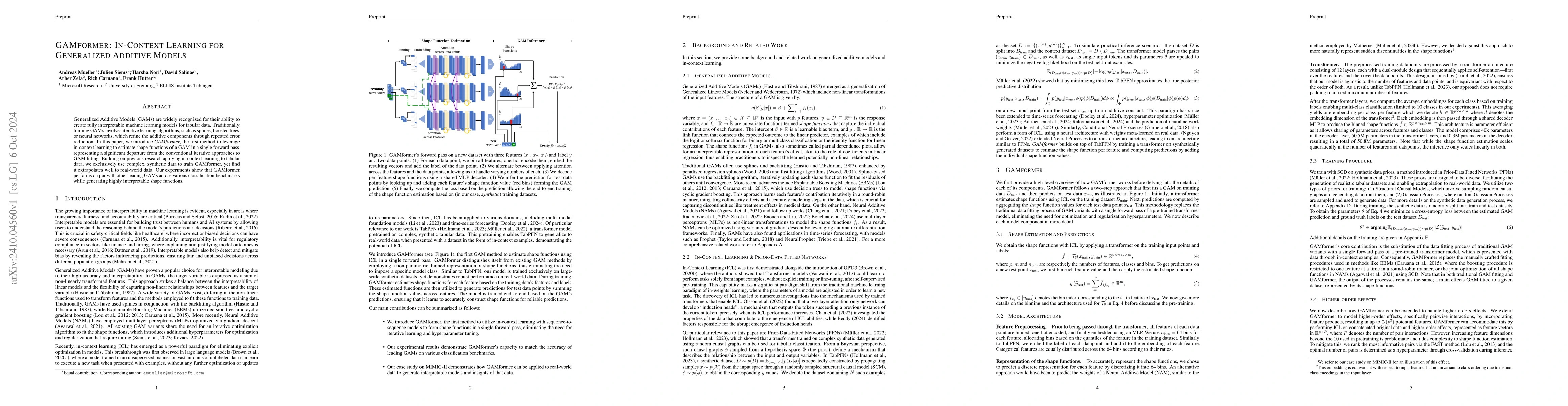 Thumbnail for GAMformer: In-Context Learning for Generalized Additive Models