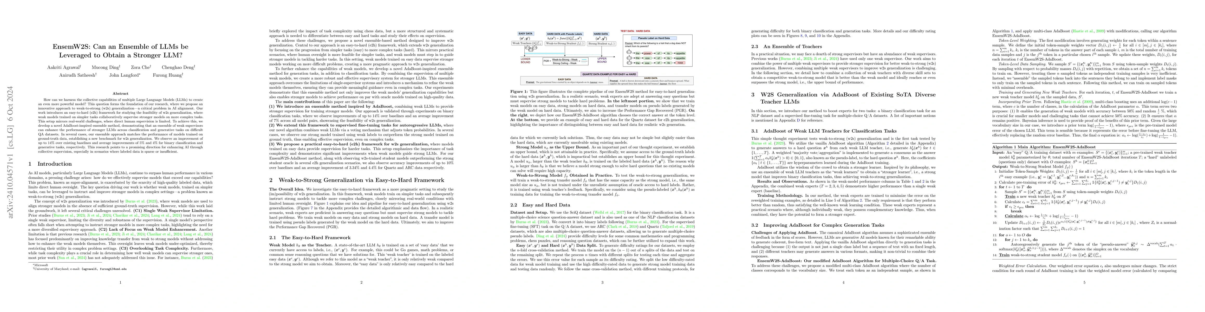 Thumbnail for EnsemW2S: Can an Ensemble of LLMs be Leveraged to Obtain a Stronger LLM?