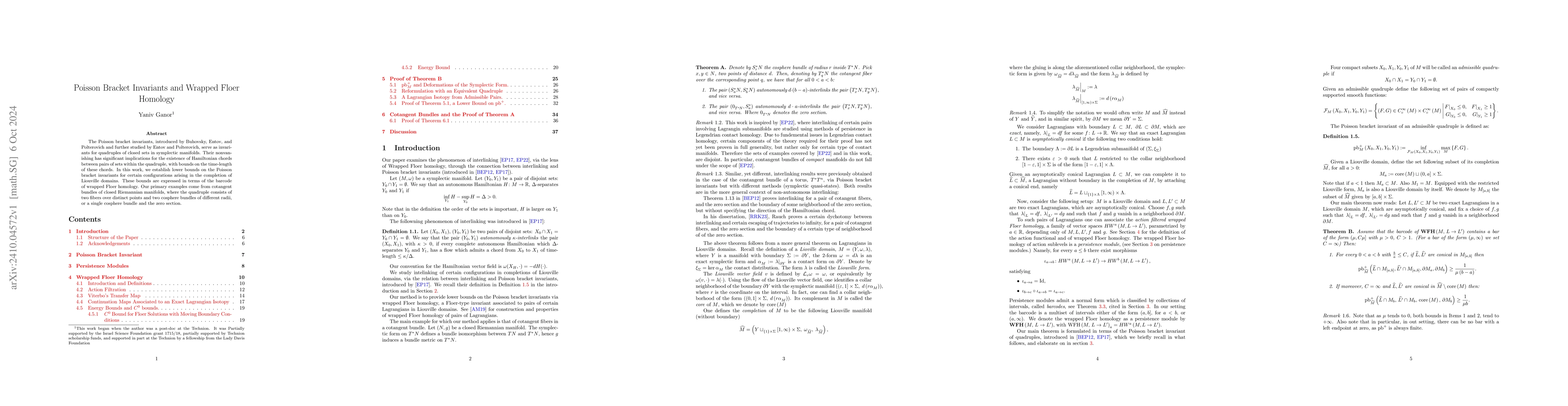 Thumbnail for Poisson Bracket Invariants and Wrapped Floer Homology