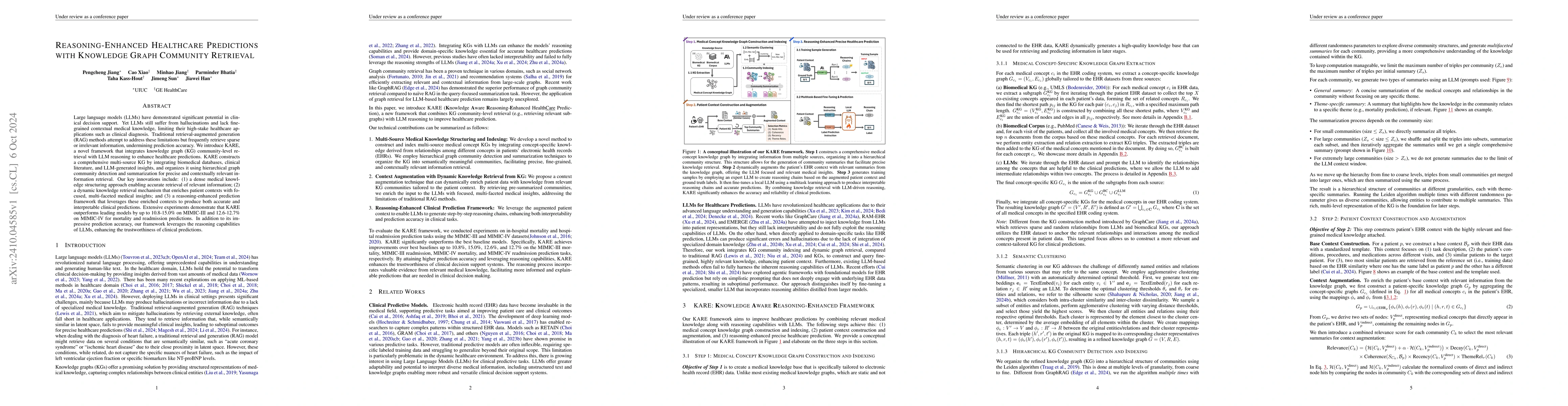Thumbnail for Reasoning-Enhanced Healthcare Predictions with Knowledge Graph Community
  Retrieval