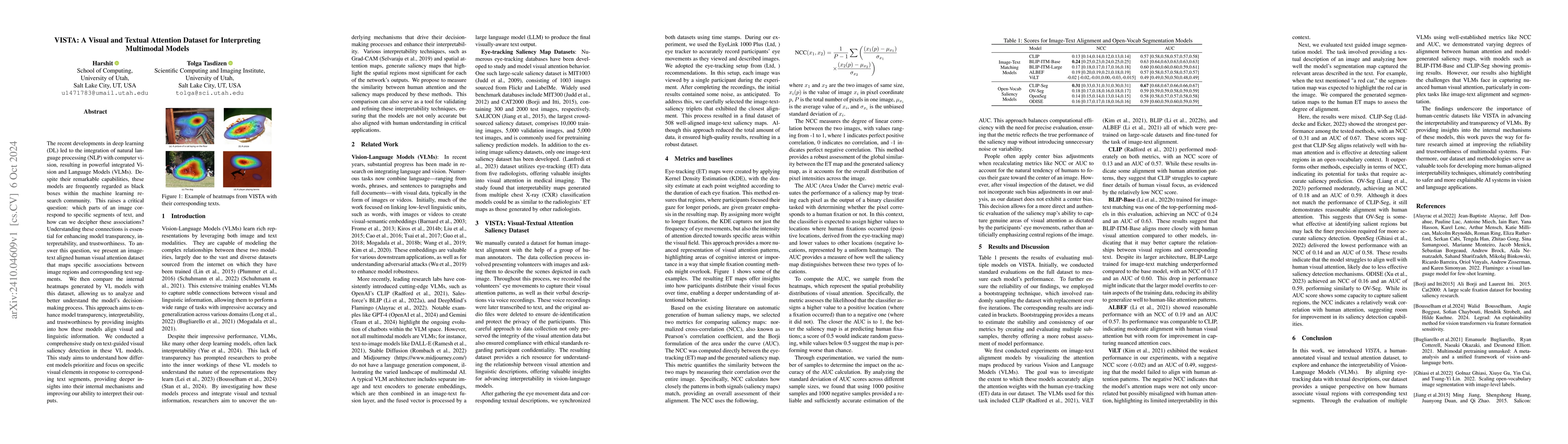 Thumbnail for VISTA: A Visual and Textual Attention Dataset for Interpreting
  Multimodal Models
