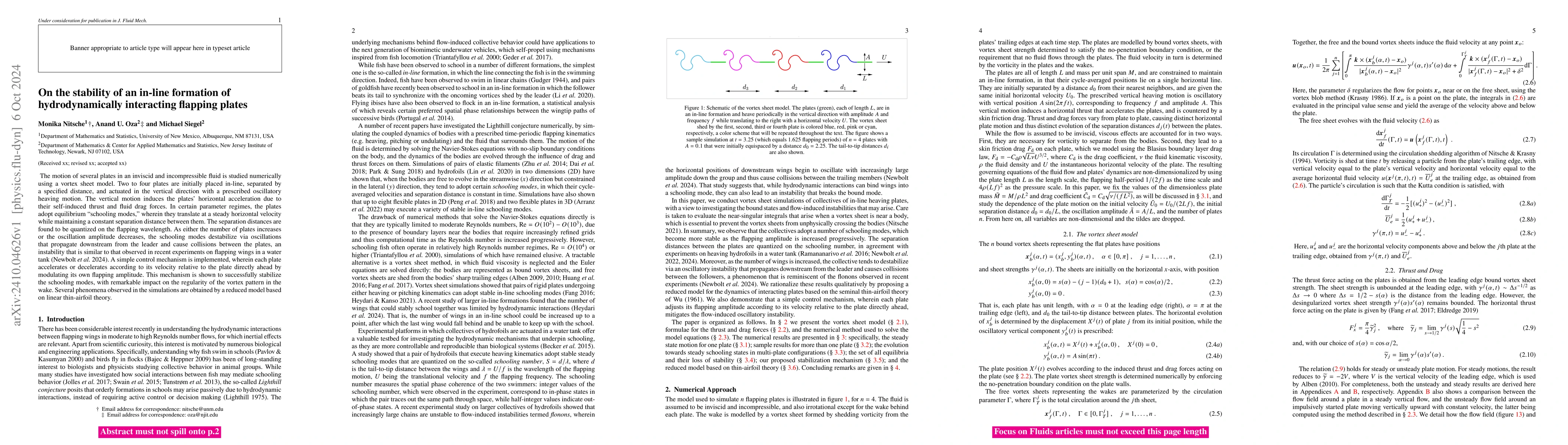 Thumbnail for On the stability of an in-line formation of hydrodynamically interacting
  flapping plates