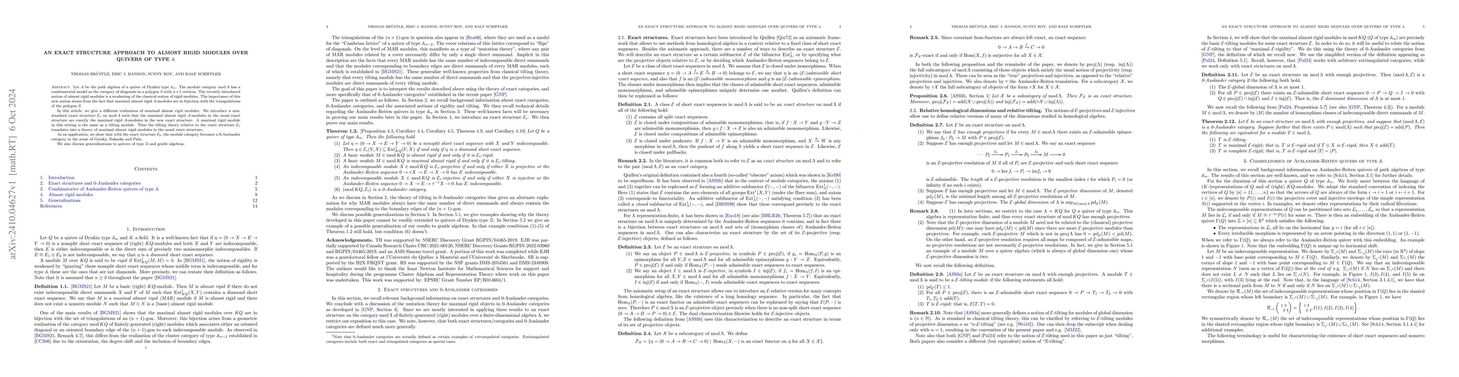 Thumbnail for An exact structure approach to almost rigid modules over quivers of type
  $\mathbb{A}$