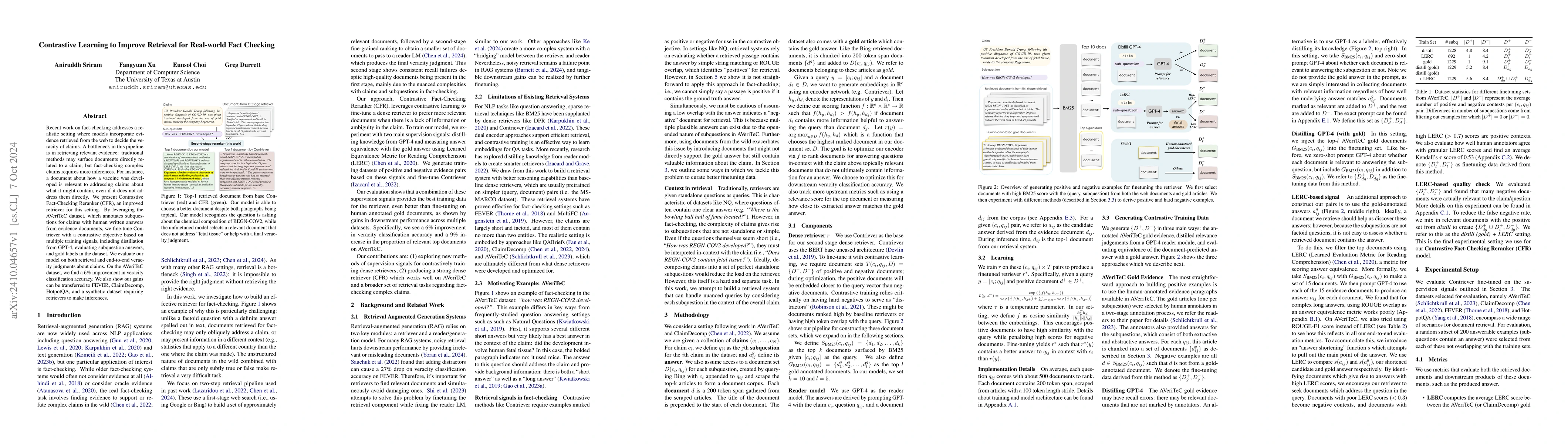 Thumbnail for Contrastive Learning to Improve Retrieval for Real-world Fact Checking