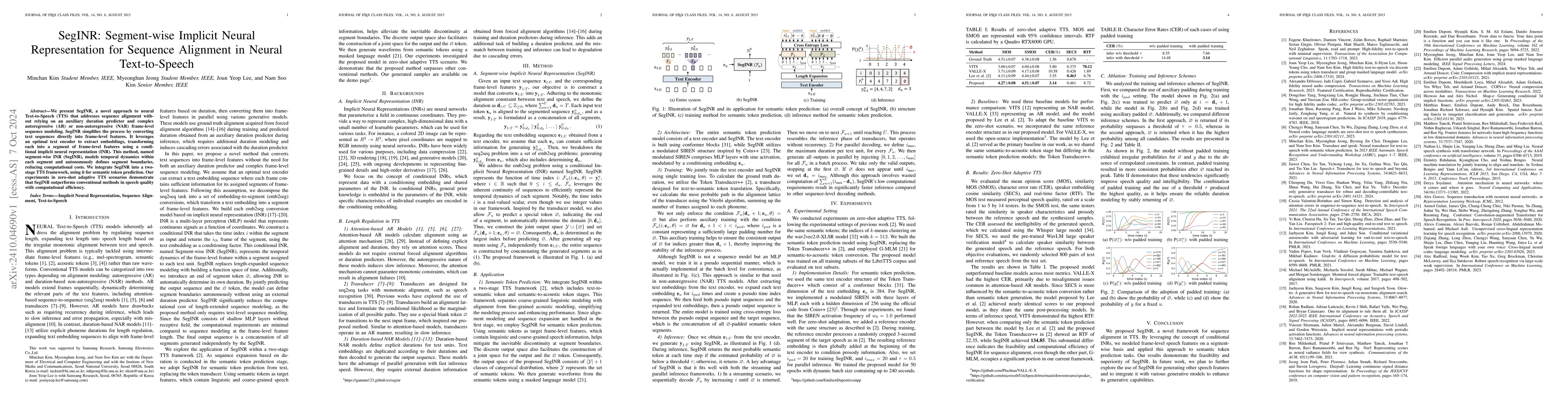 Thumbnail for SegINR: Segment-wise Implicit Neural Representation for Sequence
  Alignment in Neural Text-to-Speech
