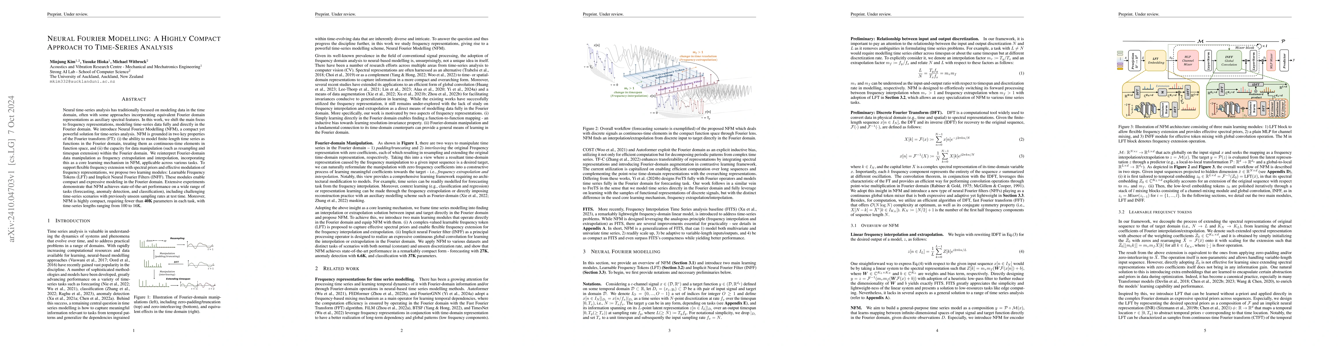 Thumbnail for Neural Fourier Modelling: A Highly Compact Approach to Time-Series
  Analysis