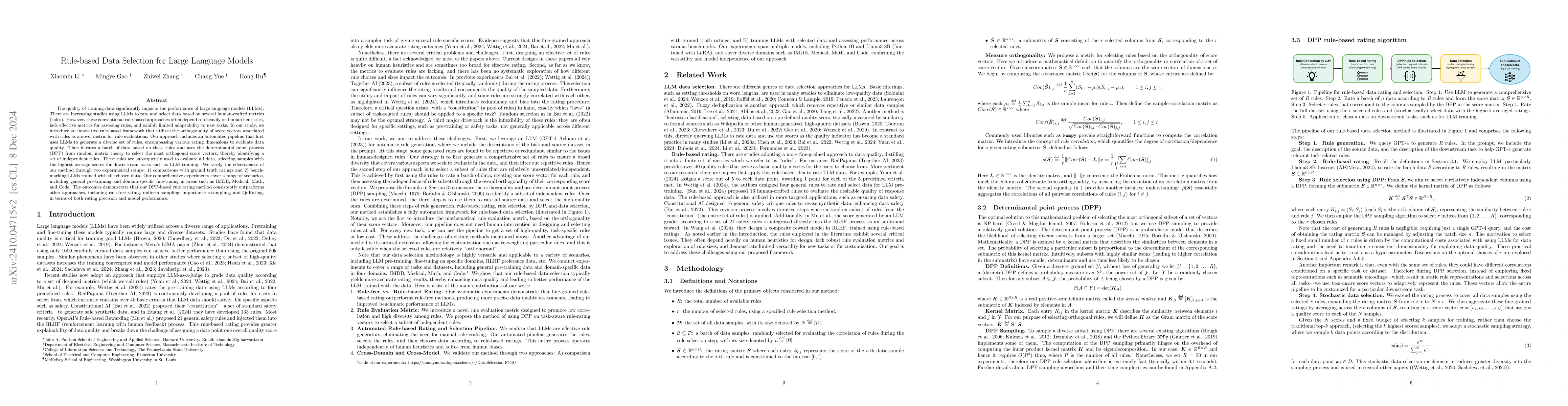 Thumbnail for Rule-based Data Selection for Large Language Models
