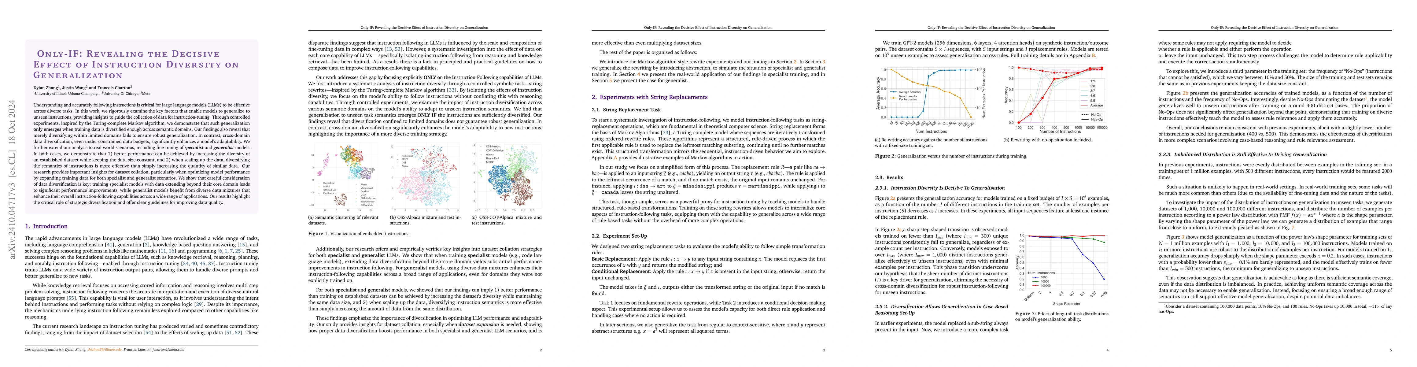 Thumbnail for $\textbf{Only-IF}$:Revealing the Decisive Effect of Instruction
  Diversity on Generalization