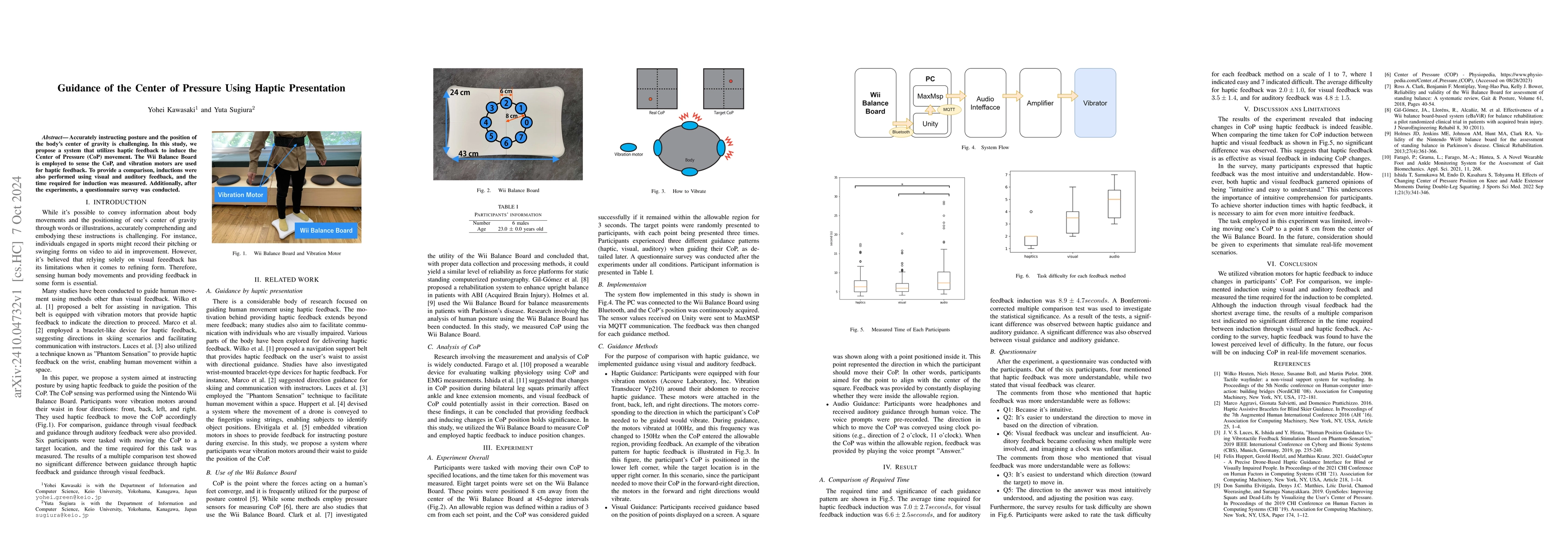 Thumbnail for Guidance of the Center of Pressure Using Haptic Presentation