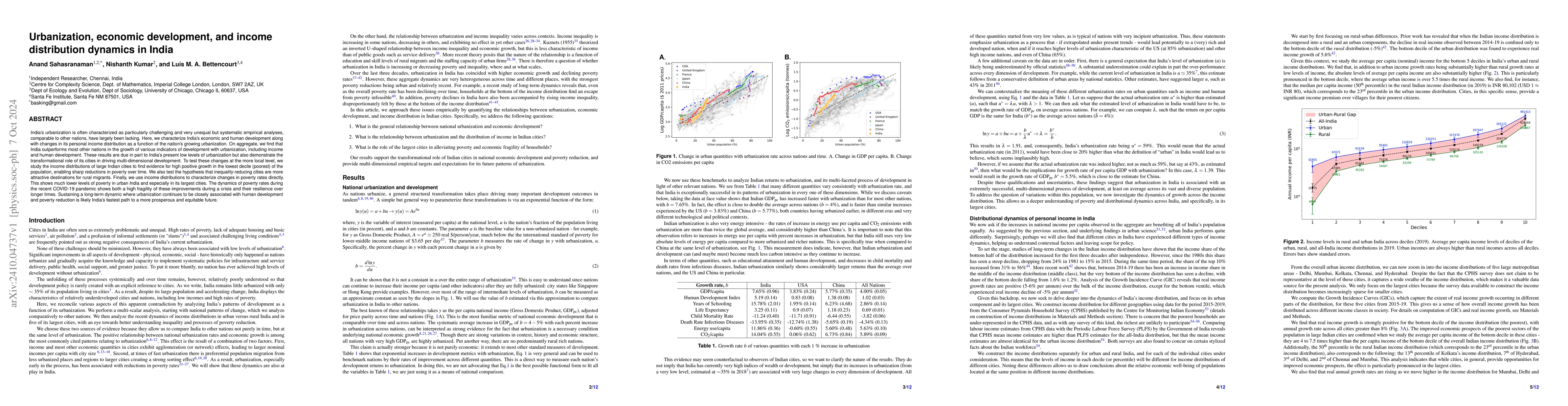 Thumbnail for Urbanization, economic development, and income distribution dynamics in
  India