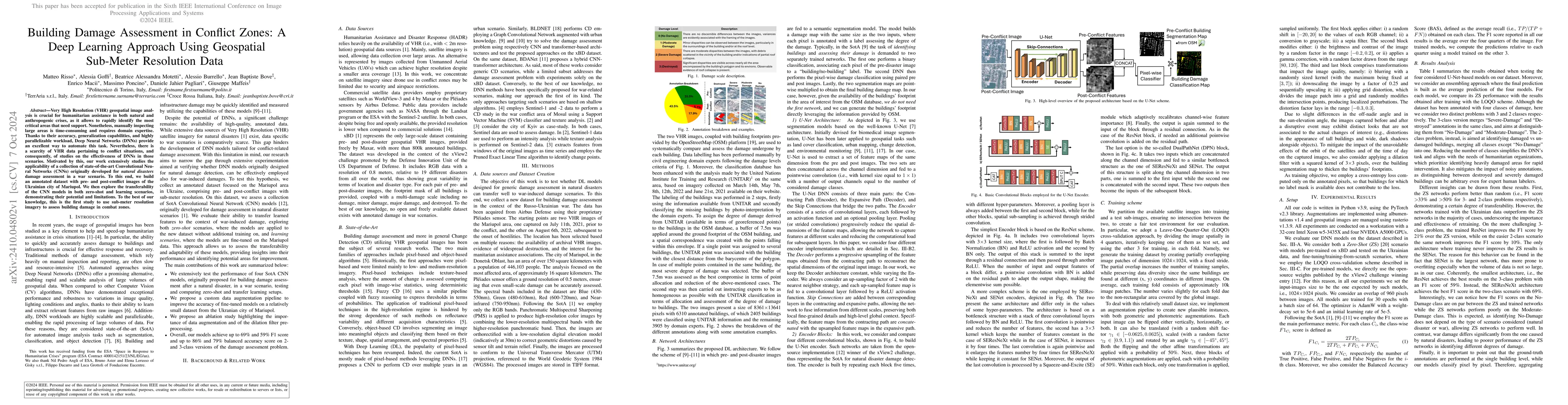 Thumbnail for Building Damage Assessment in Conflict Zones: A Deep Learning Approach
  Using Geospatial Sub-Meter Resolution Data