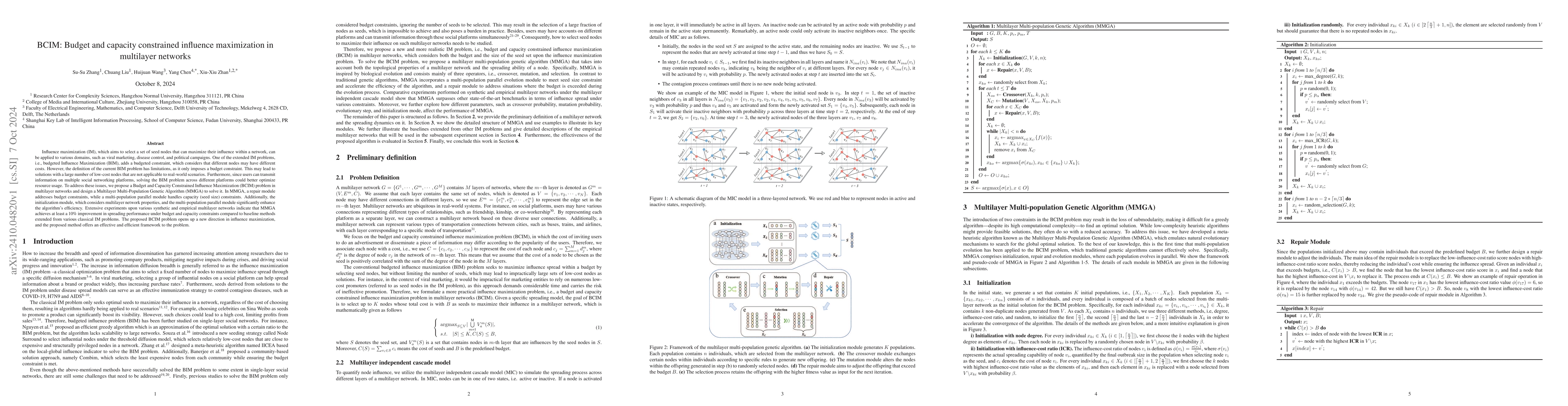 Thumbnail for BCIM: Budget and capacity constrained influence maximization in
  multilayer networks