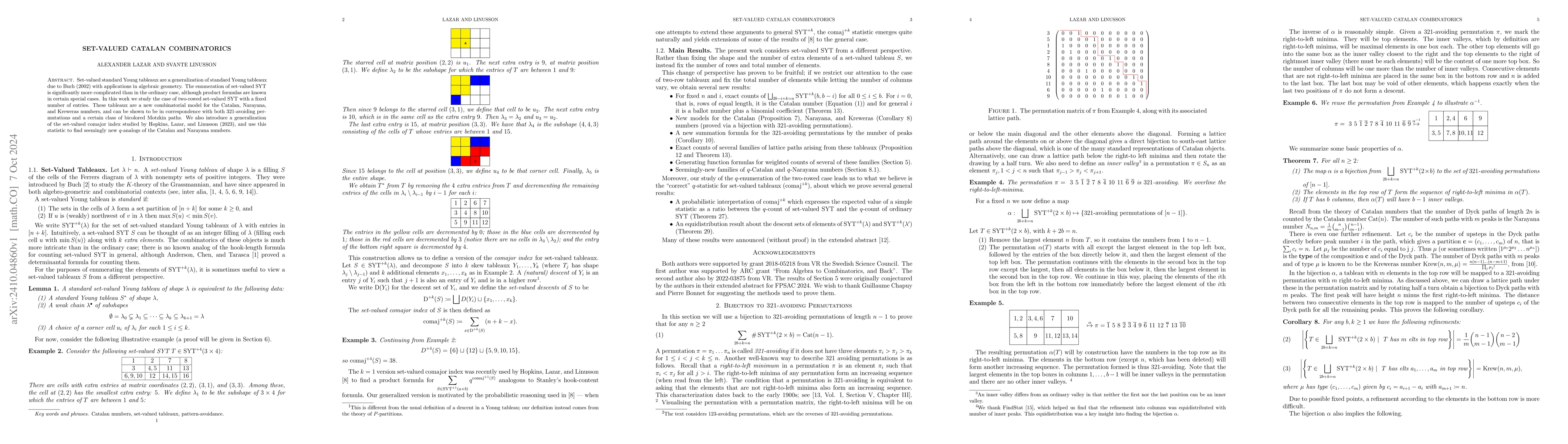Thumbnail for Set-Valued Catalan Combinatorics