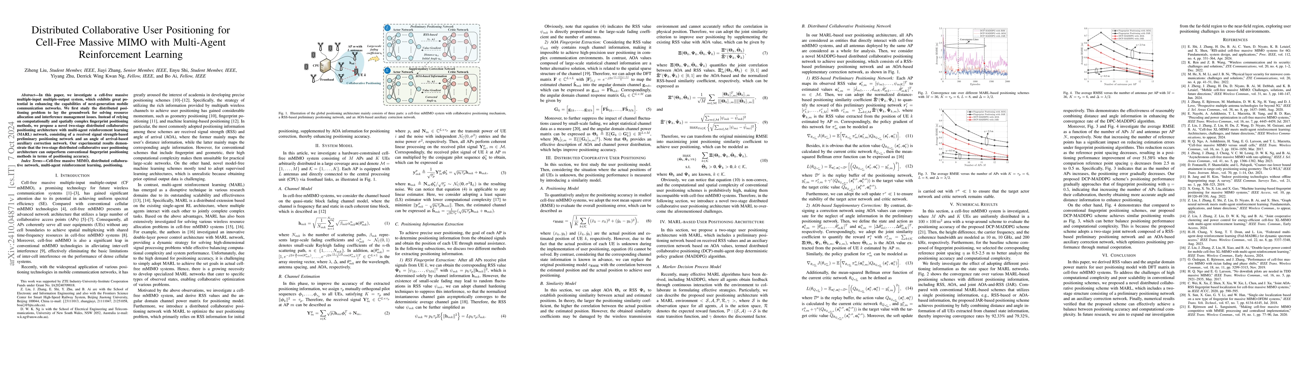 Thumbnail for Distributed Collaborative User Positioning for Cell-Free Massive MIMO
  with Multi-Agent Reinforcement Learning